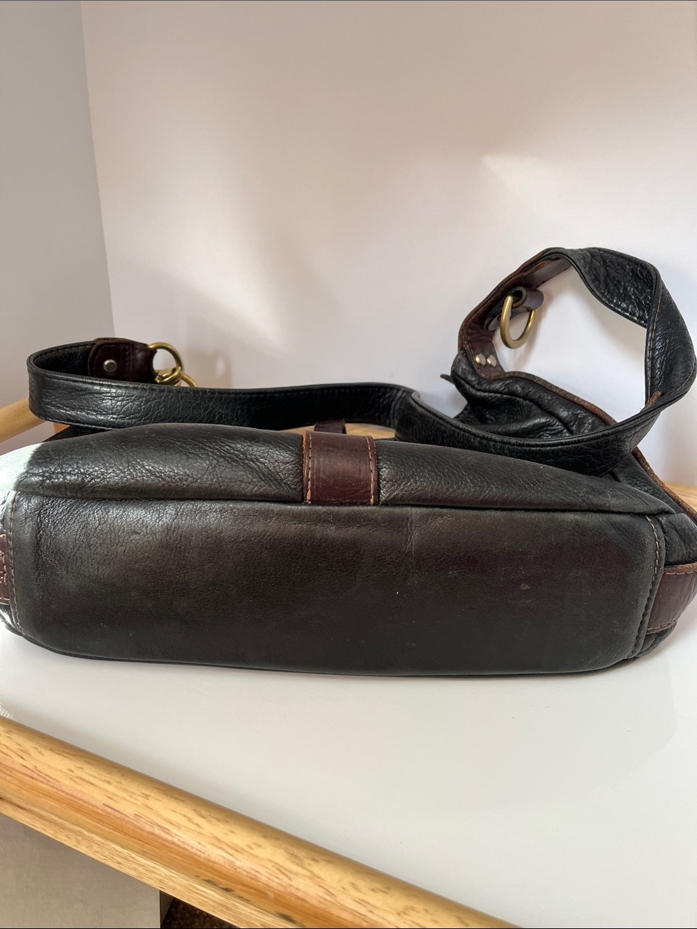 Coronado Leather Black Brown Concealed Carry Crossbody Shoulder Bag CCW Purse - Picture 8 of 14